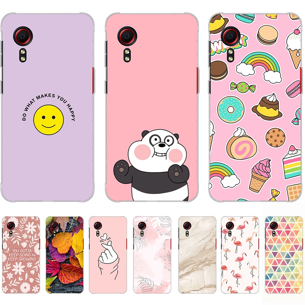 

for Samsung Galaxy Xcover 5 Luxury Cute Silicon TPU Shell Back Cover Anti Fall Dirt Resistant Soft Shockproof Half-wrapped Case