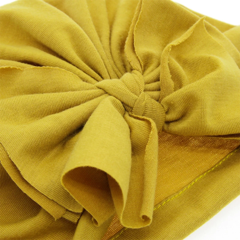 Шапка-тюрбан для новорожденных девочек хлопковая шапка с большим бантом и