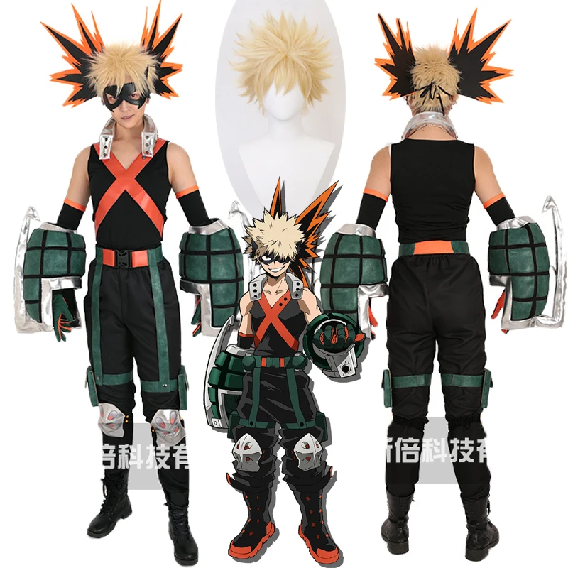 Парик для косплея аниме Bakugou моя геройская Академия Katsuki Bakugo Kacchan Косплей Костюм