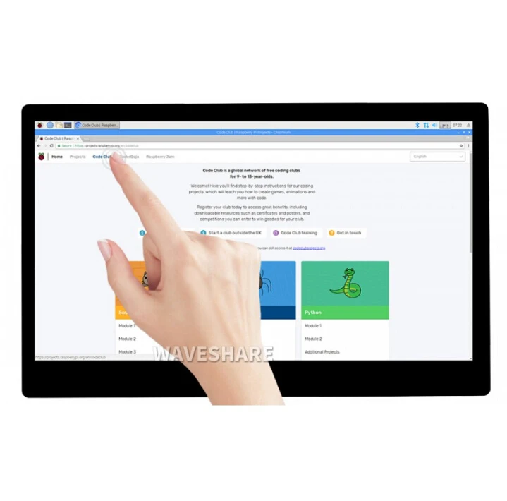 Фото Waveshare 11,6-дюймовый емкостный сенсорный ЖК-экран, 1920*1080, HDMI, IPS, полностью ламинированный экран, поддержка различных систем №2