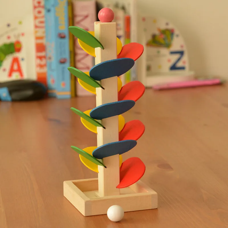 Деревянный Дерево мраморный шар Запуск игра трек Дети интеллектуальная