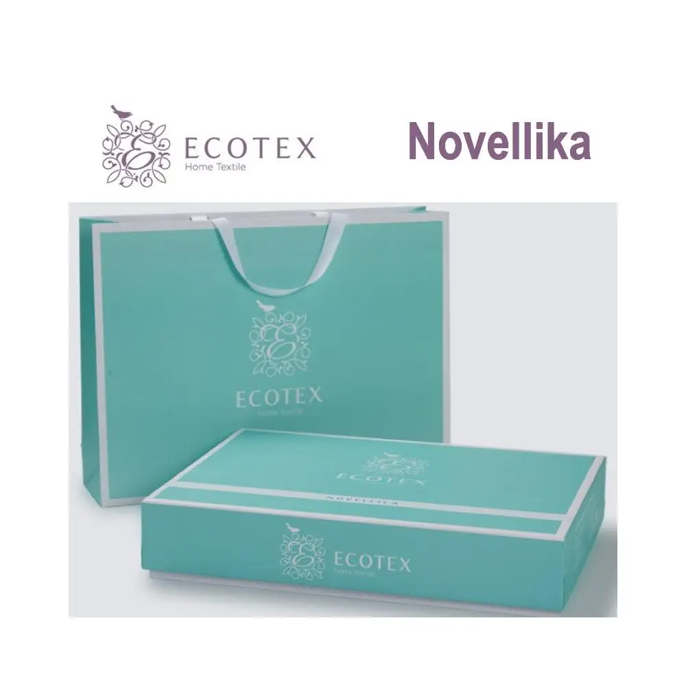Постельное белье Ecotex Новеллика Палладиум 100% хлопок | Евро 1.5 сп 2 Дом и сад
