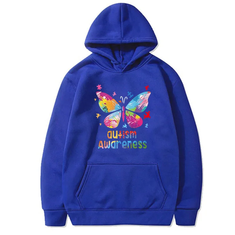 

Hot Painted Colorized Butterfly Printed Long-Sleeved Hooded Fleece Hoodies Sweatshirt Women Fall 2020 Women Graphic Hoodie