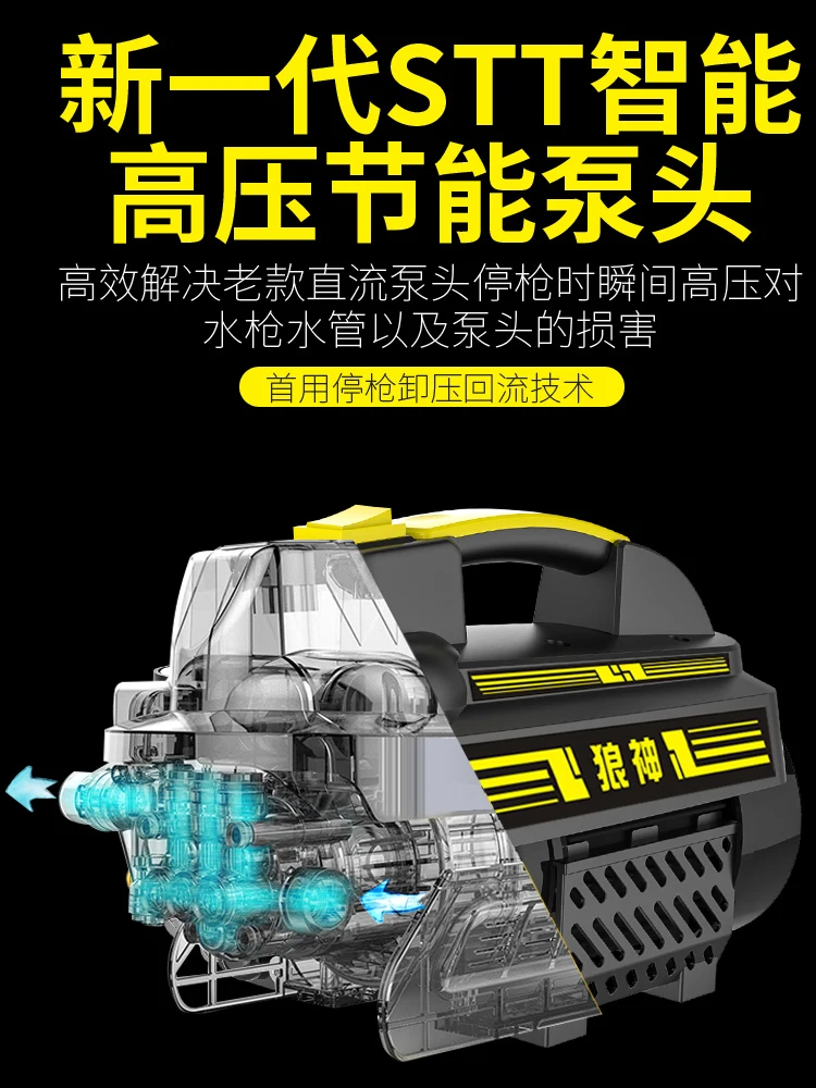 

Car washing machine water pump high power car washing high pressure water pump household 220v portable car washing artifact