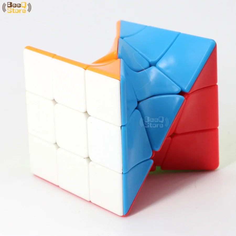Извилистый куб крутящийся магический без наклеек 3x3x3 красочный головоломка 3x3