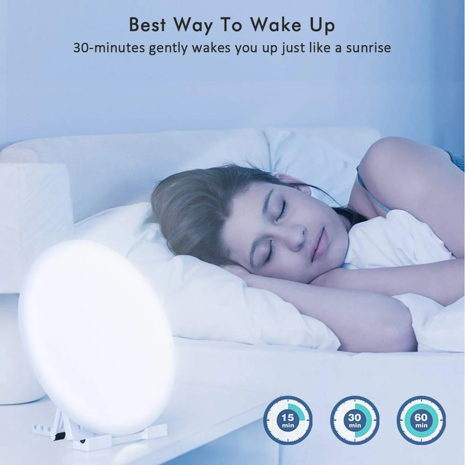 

Happy Sun Lamps Sad Light with Nature Bright UV-Free 10000 Lux LED Touches Control Timer 4 Adjustable Brightness TB Sale