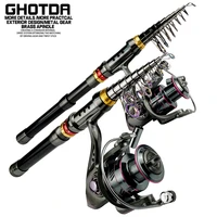 1 8m 3 6m fishing rod and 5 21 spinning fishing reel fishing combo portable freshwater fishing kit set