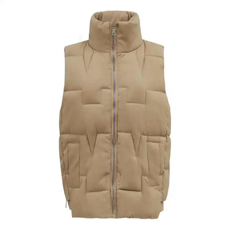 

Waistcoat Women's Warm Vest New 2021 Winter Coat Female Sleeveless Short Slim Stand-up Collar Thick Vests Women Coat Black