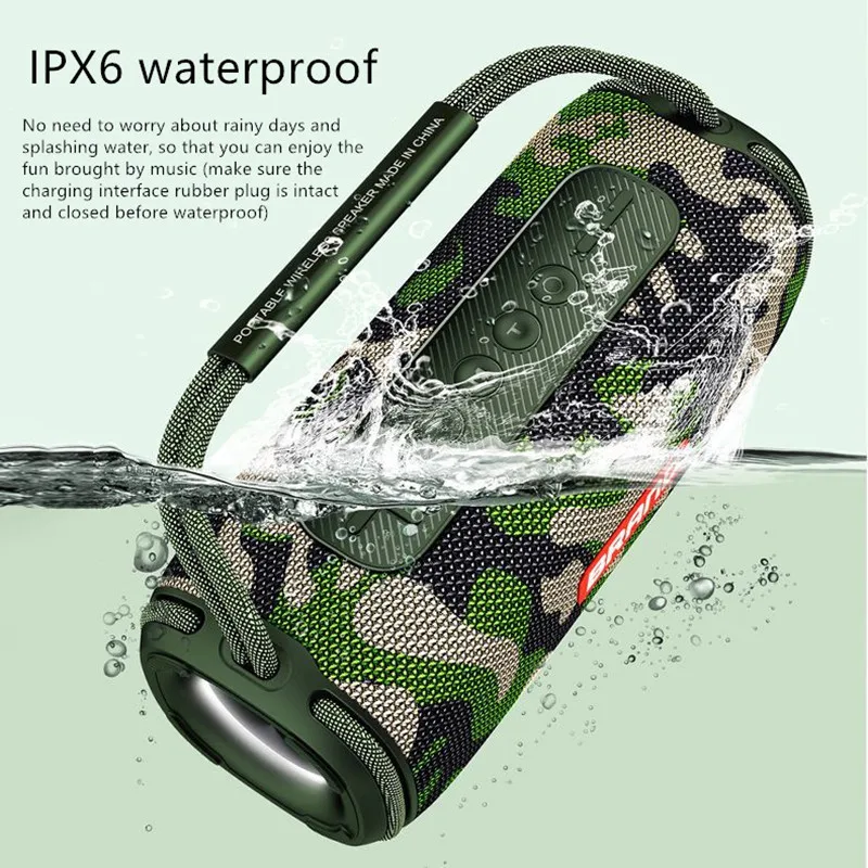 

Wireless TWS subwoofer high-power portable bluetooth speaker X6 waterproof double speaker fabric desktop outdoor audio subwoofer