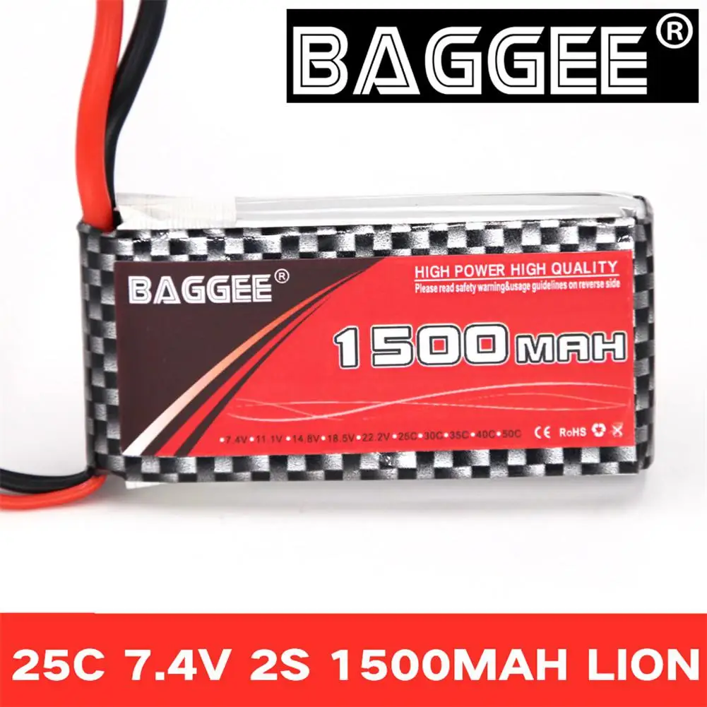 1 шт. BAGGEE высокая скорость разряда 25C 2S 7 4 V 1500MAH литиевая батарея совместима для