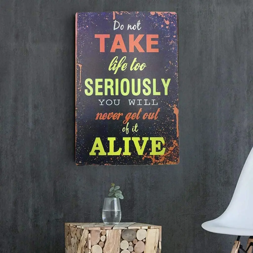 

AIQIBAO Metal Vintage Tin Sign Decor-Life is Good On The Beach for Kitchen Home Garage Bar Pub Outdoor Retro Art Sign 12X 8