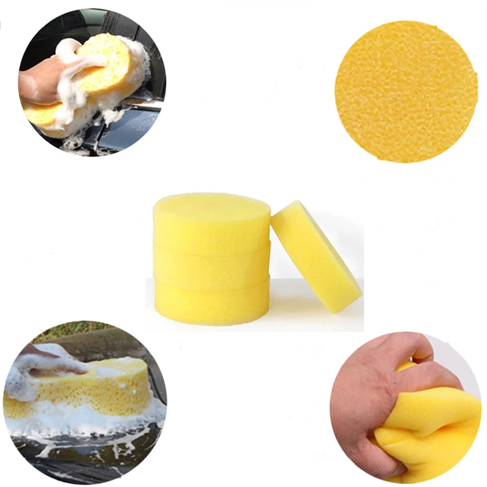 12 шт. губки для воска круглые полировки автомобиля губки-аппликаторы чистки