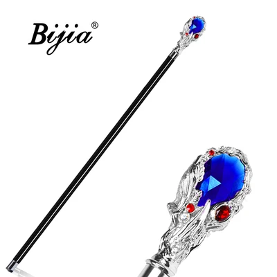 Silver blue BIJIA джентльмен трость domineering ручка в виде животного скипетр креативный подарок civilized трость - Цвет: Silver blue