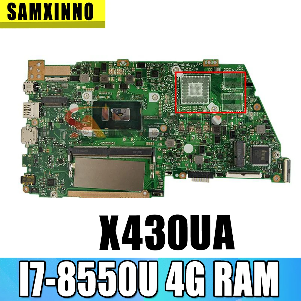 

Akemy X430UA Motherboard For asus VivoBook S14 S430 S430u X430u A430U X430UA S4300U X430UN Laptop Mainboard with I7-8550U 4G RAM