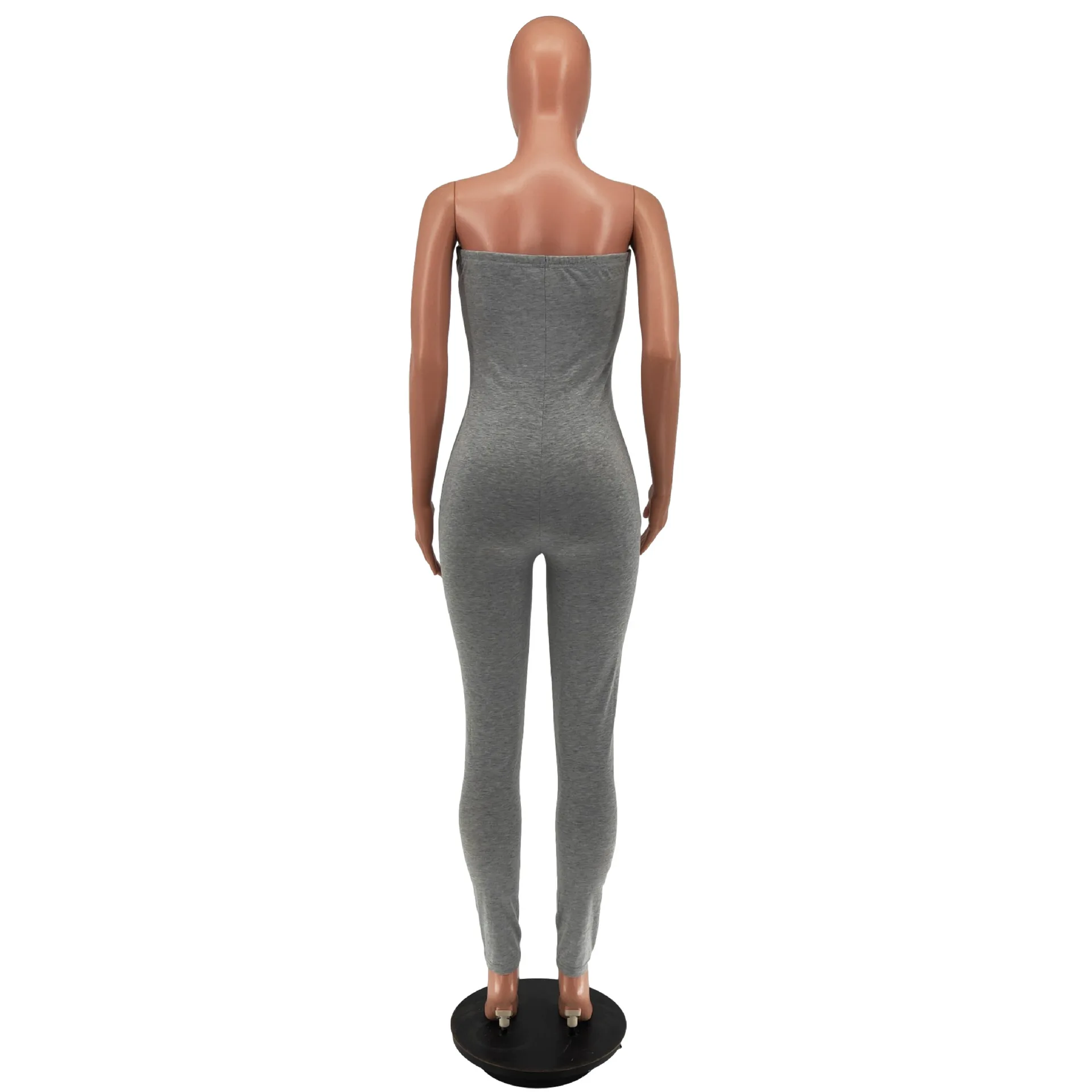 

New Sexy Strapless Us Dollar Print Off Shoulder Jumpsuit Overalls For Women Combinaison