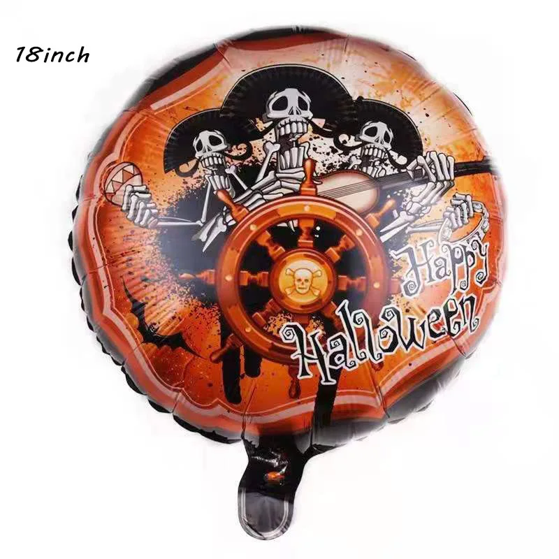 Воздушные шары из алюминиевой фольги 5 шт. 18 дюймов с круглой головой скелета