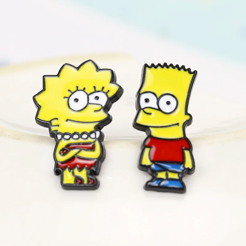 Simpsonssss ролевая Мода Аниме броши украшения булавка мультфильм брошь значки сумка