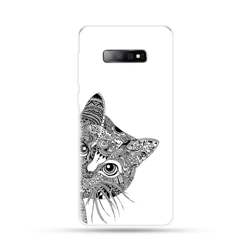 

Cute animal giraffe elephant Phone Case For Samsung Galaxy S5 S6 S7 S8 S9 S10 S10e S20 edge plus lite cover funda coque