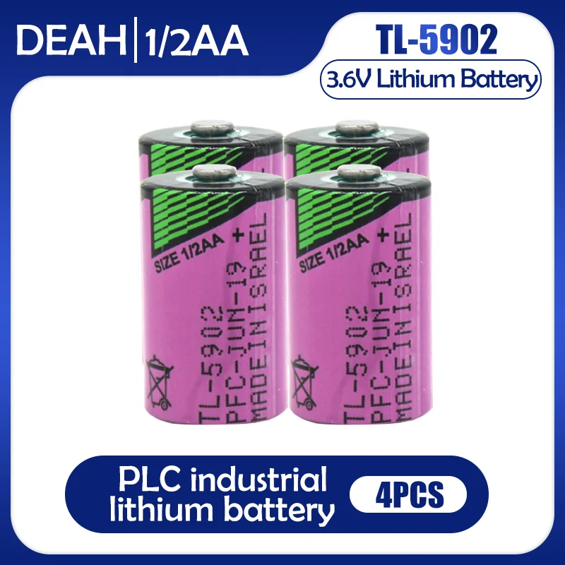 4 шт./лот TL-5902 1/2AA 1/2 AA ER14250 SL350 литиевая батарея 3 6 V 1200 мАч для PLC станков с ЧПУ |