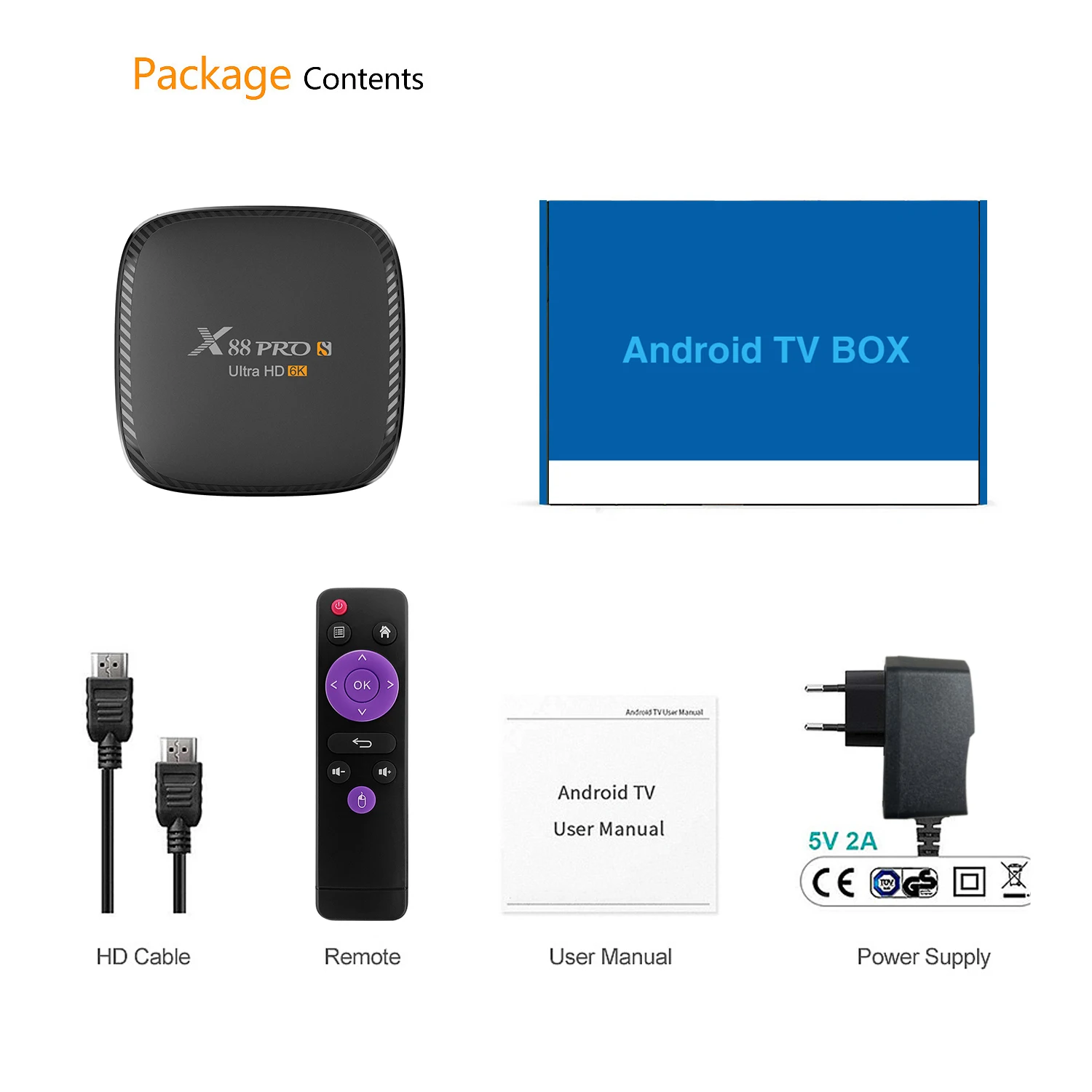 TV Box Android 2022 Android TV Box 10.0 OS 32G 64G Android TV 6K 3D 2.4G+5G Wifi  Smart TV Box Air Mouse Keyboard Controle PC images - 6