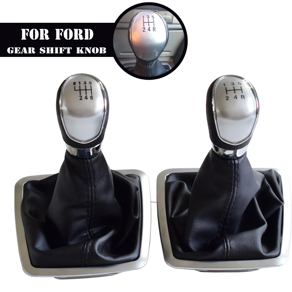 Рычаг переключения передач для Ford Focus 2 MK2 FL C-MAX MK3 MK4 MK7 кожаная ручка крышка рычага