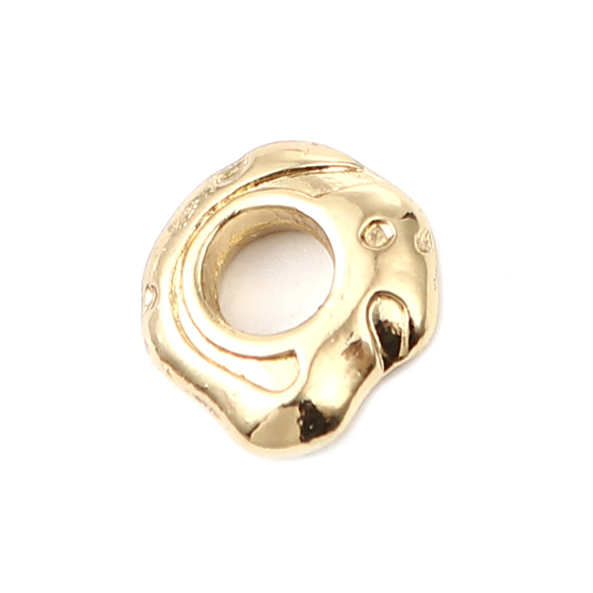 

347PCs 14x13mm Zinc Alloy Spacer Beads Irregular 16K Real Gold Plated Metal Beads For Jewelry Accessories Bracelet Necklace DIY
