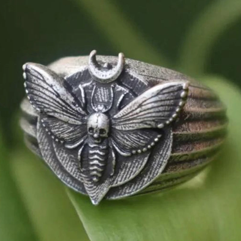 

Vintage Silver Plated Bee Butterfly Owl Ring for Men Women Gothic Steampunk Personality Party Anniversary Hip Hop Jewelry Gift