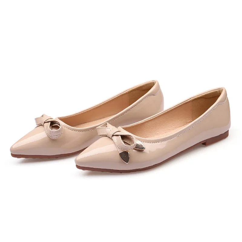 

Luxury 2019 Women Flats Shoes Ballet Flat Fashion Casual Shoes Woman Low-cut Shallow Pointed Toe Slip-On Work Shoes High Quality