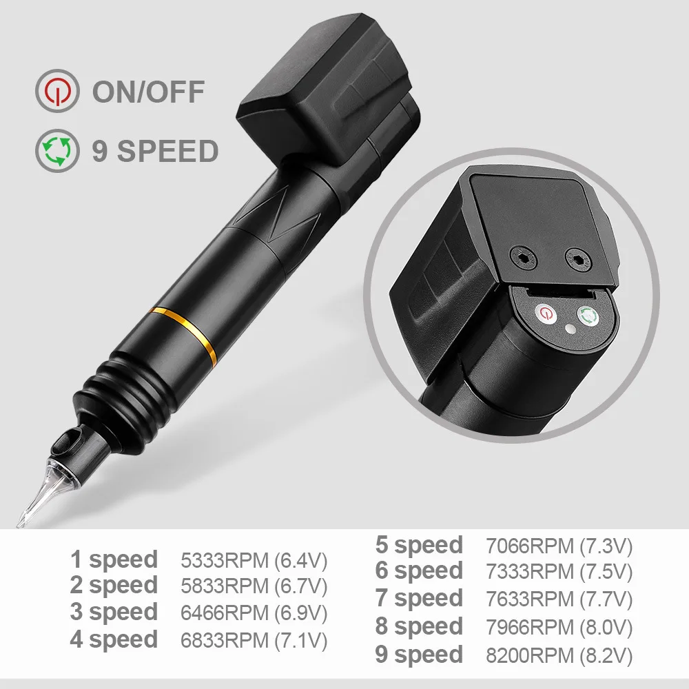 Qink ручка для тату с беспроводным блоком питания без сердечника мотор Питания постоянный макияж инструменты перезарядки