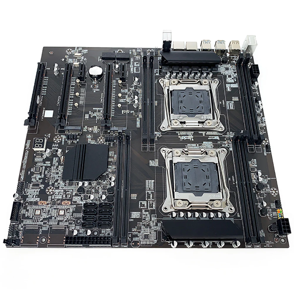 

X99 Motherboard LGA 2011-3 Dual CPU 8 DDR4 Memory Slot 256G PCI-E 16X SATA2.0 NVME M.2 Interface for Desktop Chia SSD Mainboard