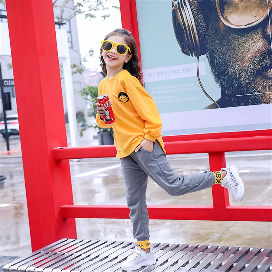 Спортивный костюм для девочек на возраст 8-10 лет осень-весна 2 шт. | Детская одежда