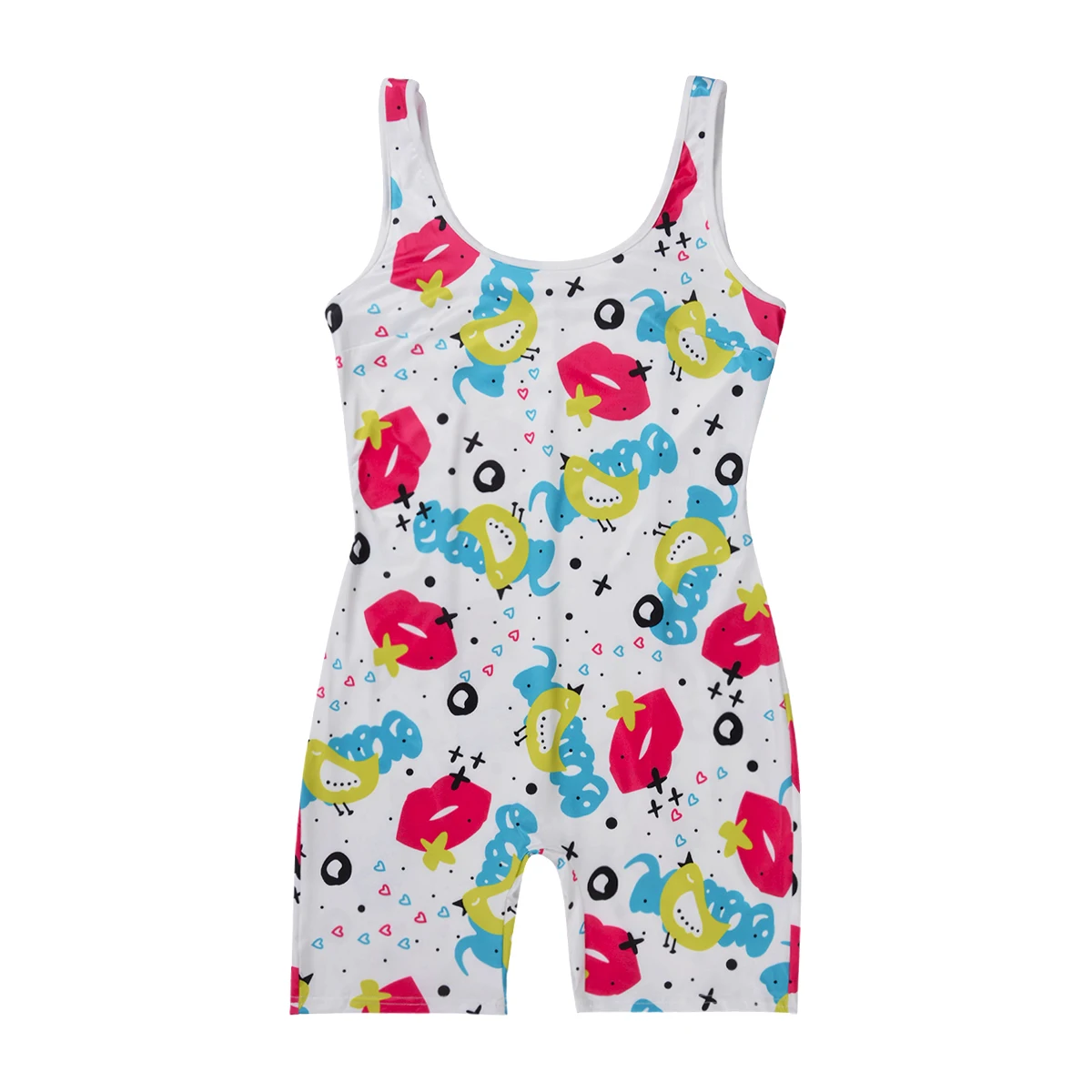 

Cute Casual Printed Overalls For Women Plus Size Pajama Plausuit women rompers shorts sexy Summer Sleeveless Bodycon Jumpsuit