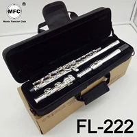 music fancier club intermediate standards flute 222 student flutes silver plated 16 holes closed hole with case