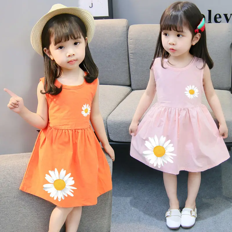 

Summer children's vest dress girl cute skirt girl vest skirt