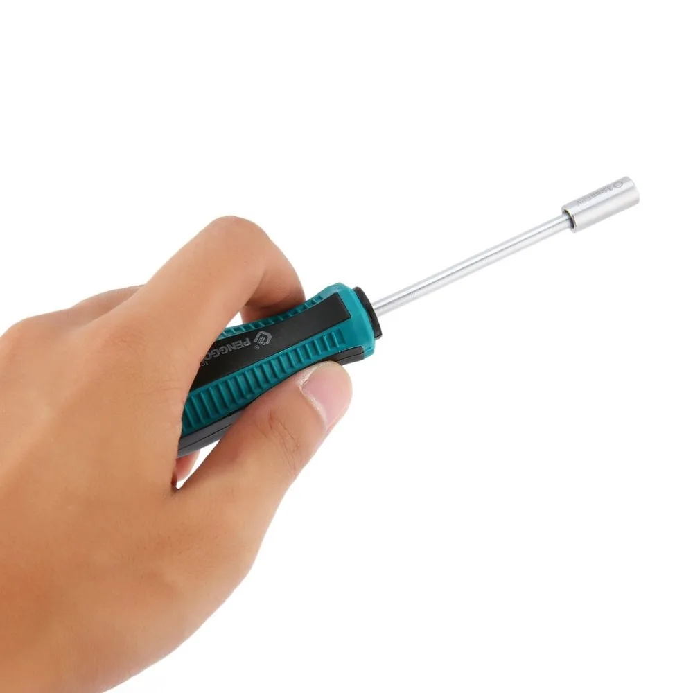 

0512 Portable Hex Socket Sleeve Metal Socket Driver Wrench Screwdriver Hex Nut Key Nut Driver Professional Hand Tool