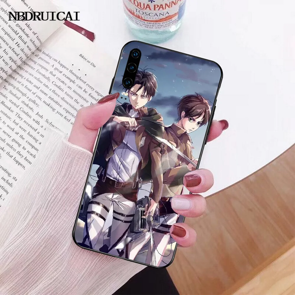 NBDRUICAI Attack on Titan Anime Soft Silicone Black Phone Case For Huawei NOVA 2 PLUS 2s 2i 3i 3E 4E 5 5I PRO | Мобильные телефоны