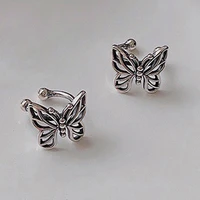 ywshk new fashion vintage metal hollow butterfly ear clips for women girls cute no piercing fake cartilage ear jewelry wholesale