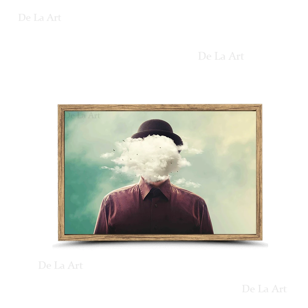 Абстрактная облако лицо человека плакаты и принты абстрактный деловой костюм