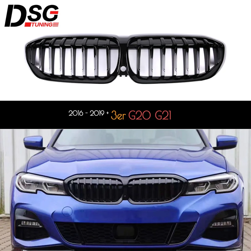Для BMW New 3 серии G20 ABS ножная решетка 2019 + глянцевый черный|Гоночные решетки| |
