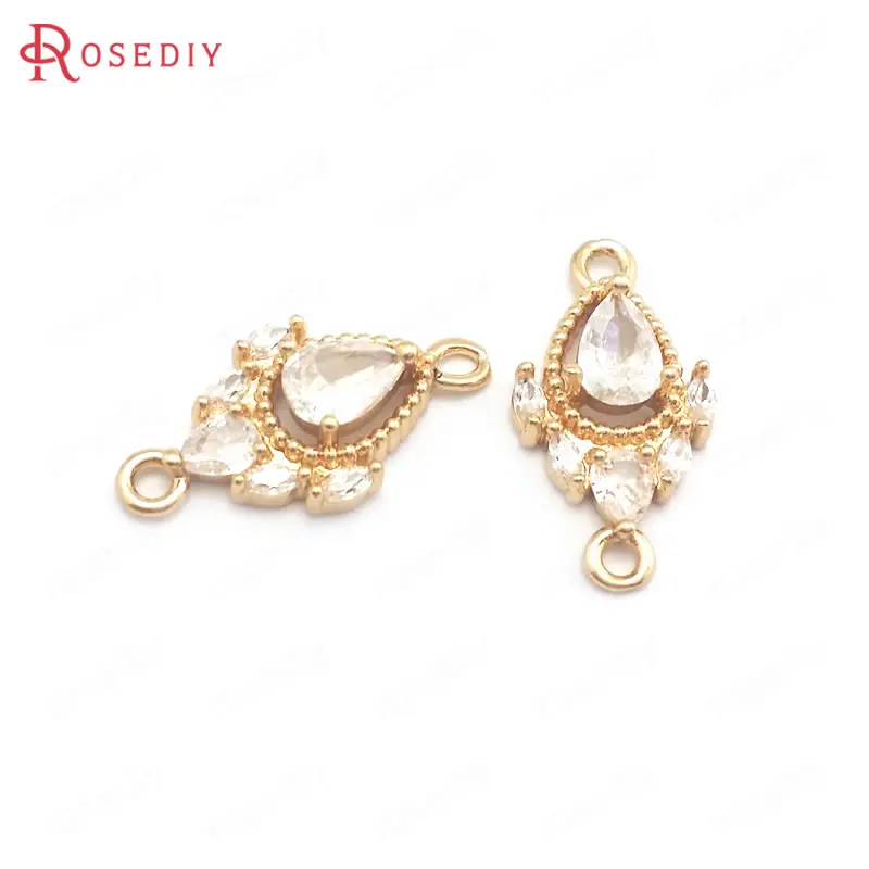 

10 шт., латунные подвески с 2 отверстиями, 9 мм