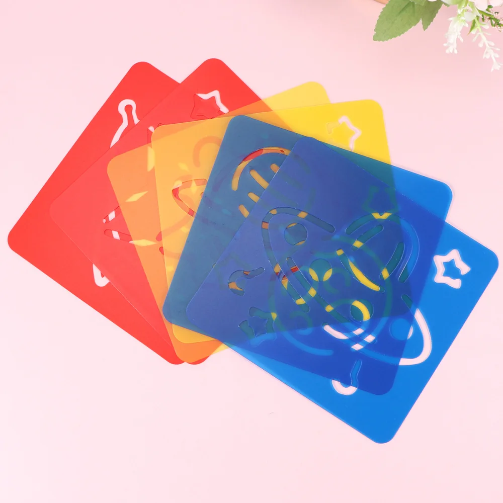 

2 Set/12 Pcs Portable Painting Template Drawing Tools Multi-pattern Hollow Out Painting Stencil DIY Drawing Preschool Educationa