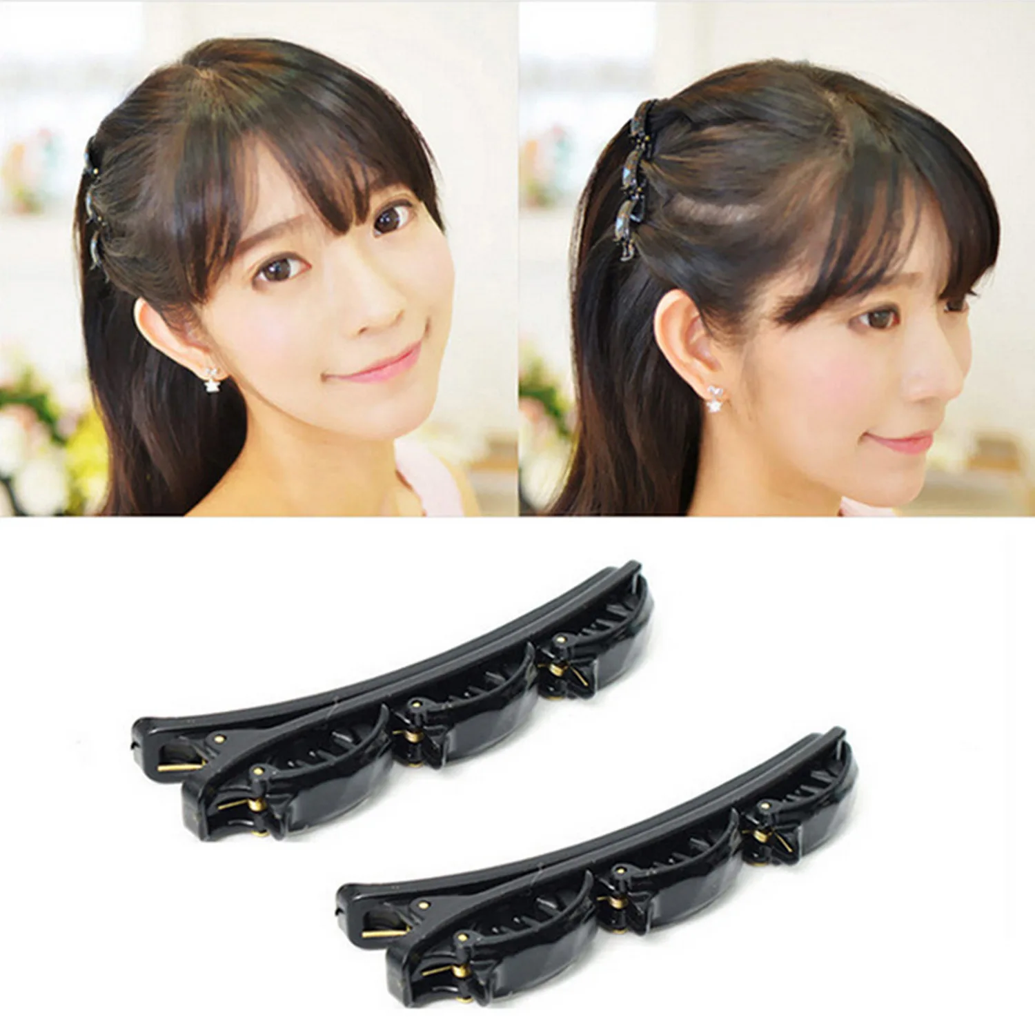 2 шт. двойная челка прическа закрутка шпильки плетеная повязка на голову обруч