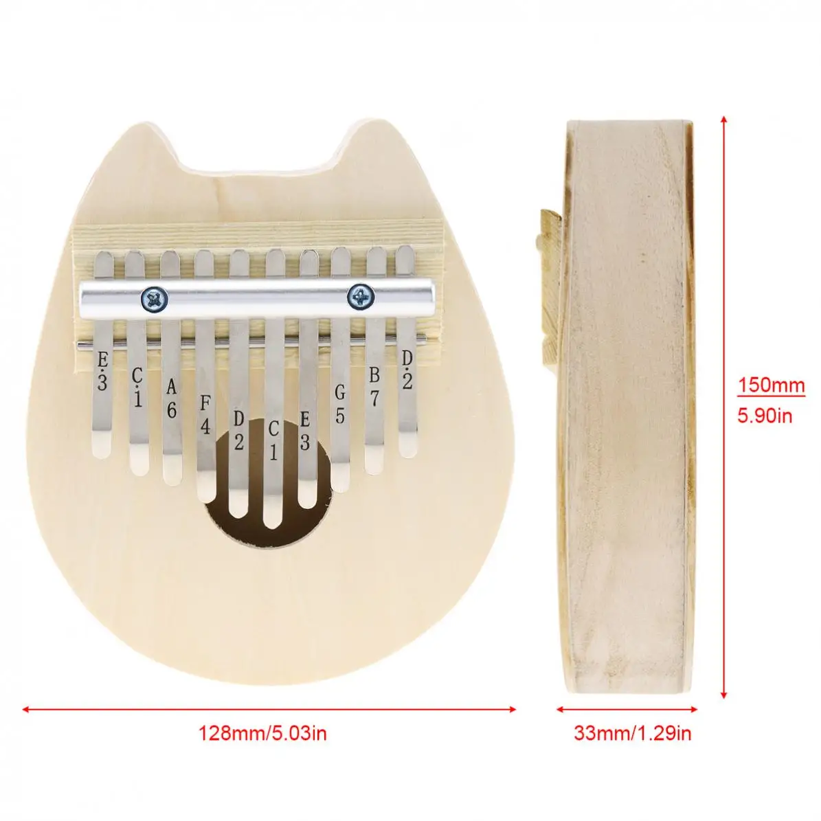 10 Ключ животных Форма калимба DIY Kit липа игрушечное пианино Mbira для картина ручной