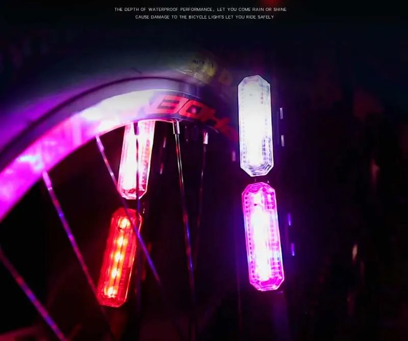 Велосипед велосипедный задний фонарь USB Перезаряжаемый 5LED Задний безопасность