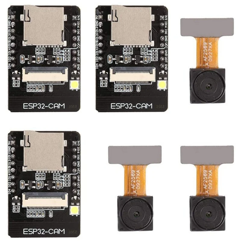 

3 Pcs ESP32-CAM Development Board Wifi+Bluetooth Module OV2640 Camera Module Support STA/AP/STA+AP Working Mode