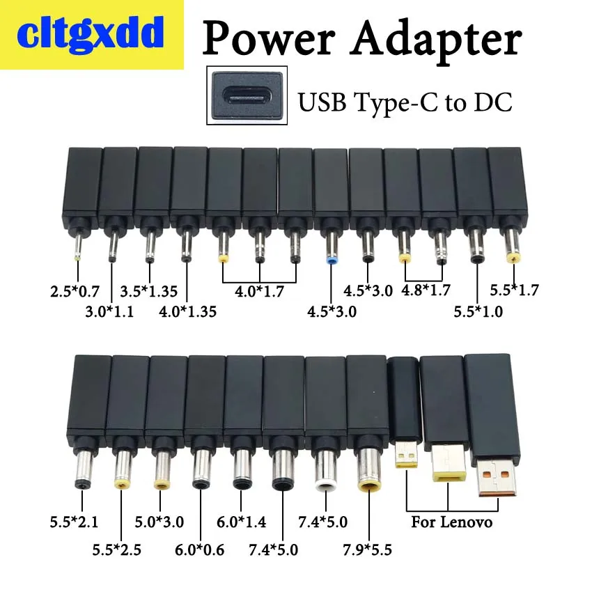 

1pc Laptop PD Power Adapter Connector DC Plug USB Type C Female to DC Male Jack Converter for Lenovo Asus HP Notebook Charger