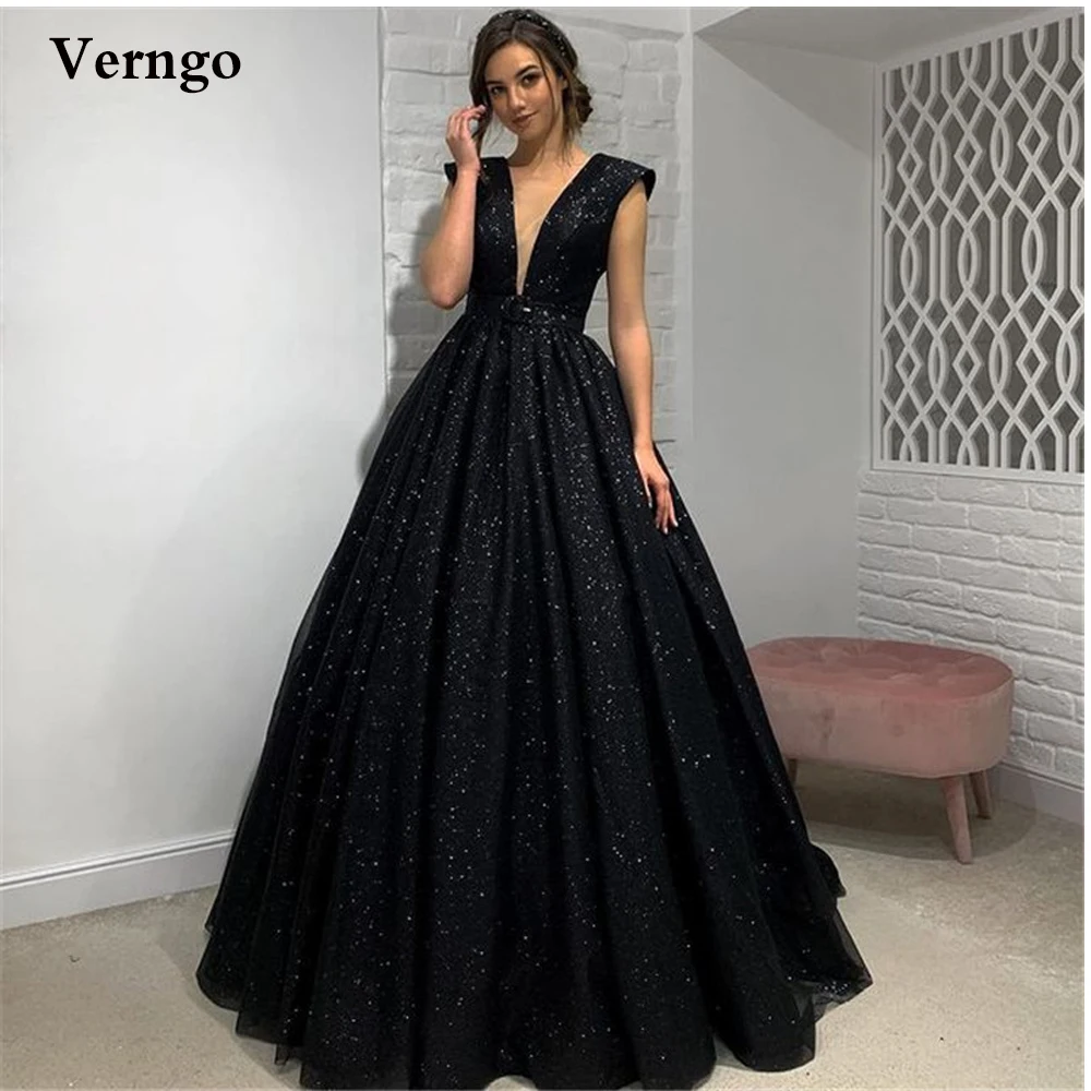 

Женское блестящее вечернее платье Verngo, длинное ТРАПЕЦИЕВИДНОЕ ПЛАТЬЕ до пола с V-образным вырезом и рукавами-крылышками, платье для выпускн...