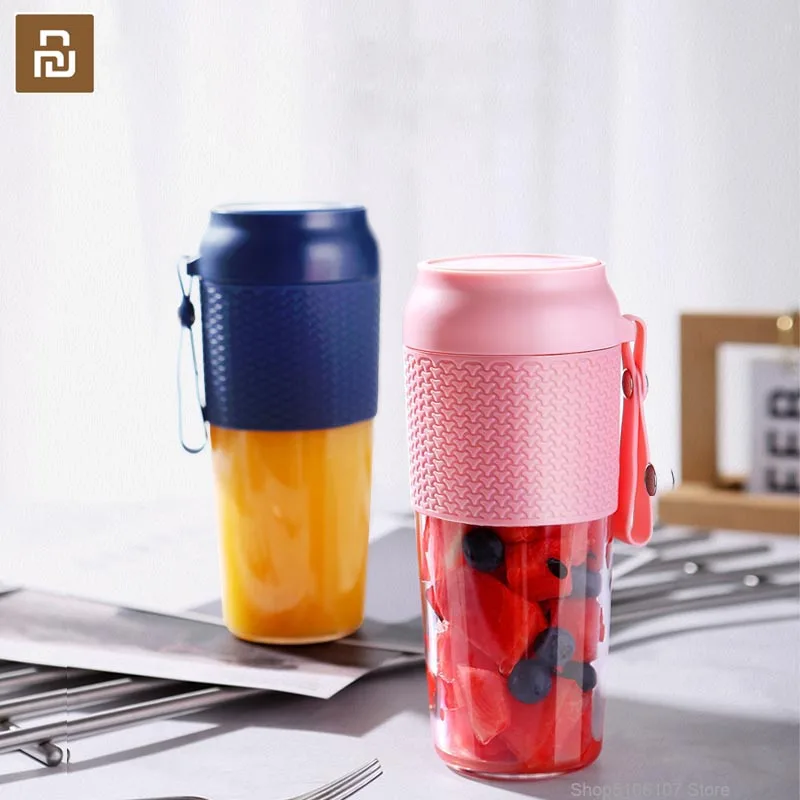 

Портативный блендер для сока Youpin, Многофункциональный миксер для фруктов с USB зарядкой, водонепроницаемая уличная портативная соковыжимал...