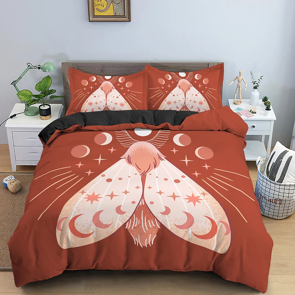 

Butterfly Duvet Cover Set Queen Size Bohemia Luxury Soft Bedding Set Comforter Cover (1 Duvet Cover+2 Pillowcases) Queen King