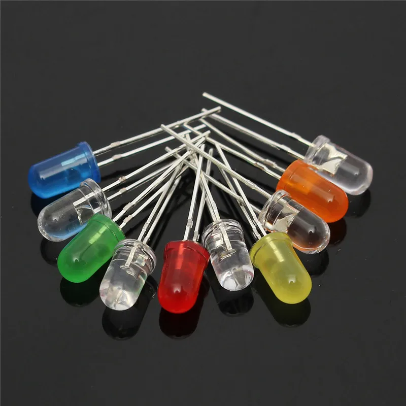 200 шт./лот 5 мм LED диодный свет Круглый Яркий ассортимент Ассорти Набор сделай сам